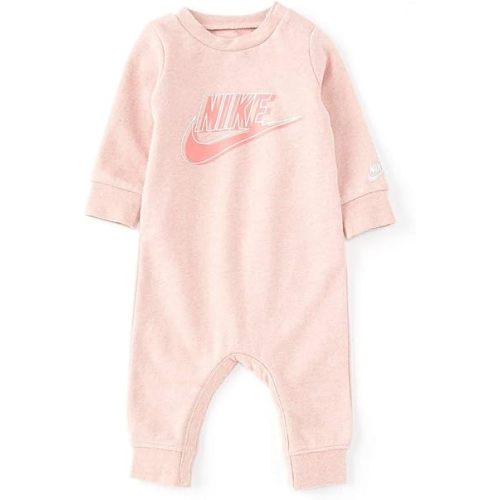 Nike Baby French Terry Coverall (Bright Coral Heather(06F282-A8B), 3 Months)
