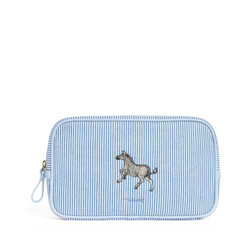 Stripe Embroidered Nursery Pouch