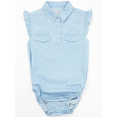 Infant Girls' Chambray Flutter Western Onesie – Shyanne