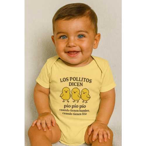 Los Pollitos Baby Onesie Classic Spanish Nursery Rhyme Design
