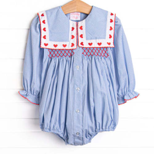 Close to the Heart Embroidered Bubble, Blue – Stitchy Fish