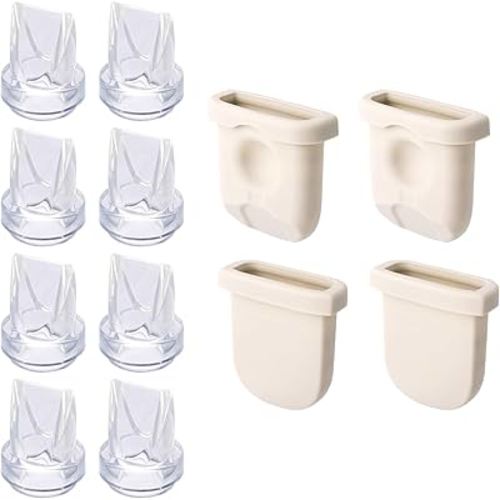 12pcs Breast Pump Parts for eufy, Includes 4pcs Silicone Diaphragms & 8pcs Duckbill Valves Wearable Breast Pump Replacement Accessories Compatible with eufy S1 Pro/S1/E10/E20