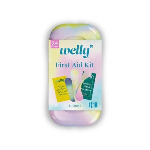 Welly Kid's Quick Fix First Aid Bandage Travel Kit - Colorwash - 24ct