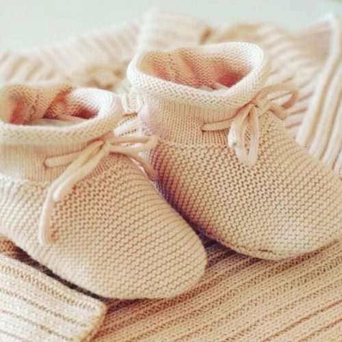 Organic Cable Knit Baby Booties | Soft Knitted Shoes | Eotton Canada