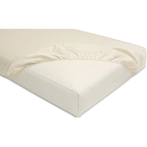 Naturepedic Organic Crib Mattress Sheet - Crib Fitted Sheet for Standard Crib Mattress - Soft and Breathable Cotton Crib Sheet - Ivory - 52"x28"