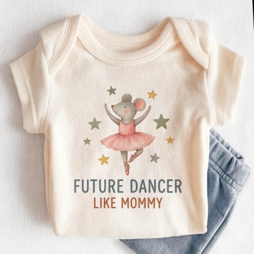 Future Dancer Like Mommy Baby Onesies® - Cute Ballet Baby Girl Bodysuit