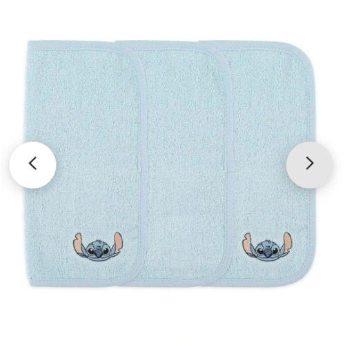 Stitch Baby/Kids Cotton Bath Washers 25x25cm in Blue