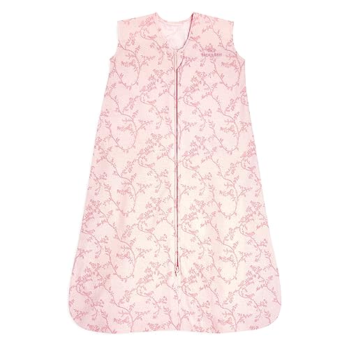 HALO SleepSack, 100% Cotton Wearable Blanket, Swaddle Transition Sleeping Bag, TOG 0.5, Pink Toile, Small, 0-6 Months