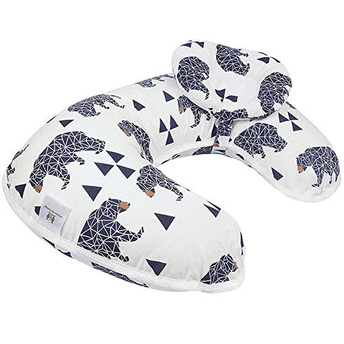 Baby Breastfeeding Nursing Pillow and Positioner,Machine Washable, Nursing and Infant Support Pillow Bonus Head Positioner New Package(Bear)
