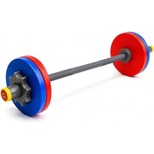 WOD Toys® Barbell Mini - Adjustable Kids Barbell Toy Weight Set for Kid Fitness, Weightlifting and Power lifting - Safe, Durable Kid's Gym Workout and Exercise Equipment for Toddlers and Children