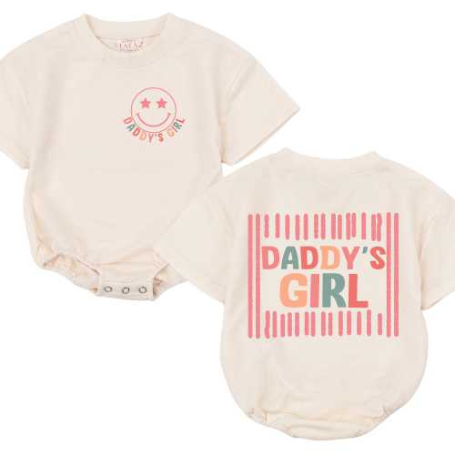 Daddy's Girl Baby Romper – Natural - 3-6M