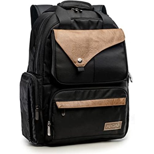 FlyDad FirstBorn Men’s Diaper Backpack - Stylish & Ultra-Tough Diaper Rucksack For Men With 21 Compartments and Changing Mat - Spacious Babycare Bag With Insulated Milk Pockets For Bottles Up To 4oz