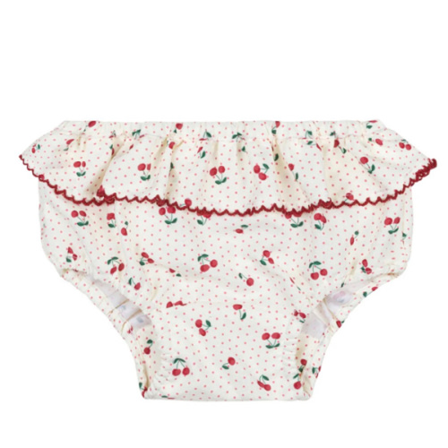 Baby Summer Cherries Diaper Cover, 0-6 mo | Over The Moon