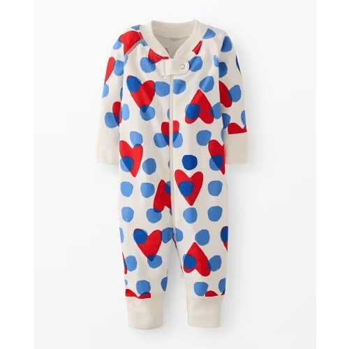 Valentine's HannaJams™ Sleeper - Polka Dot Hearts, 3-6 mo