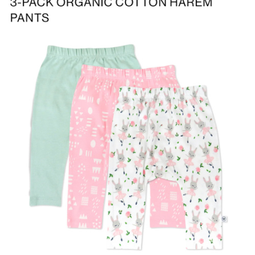 3-Pack Organic Cotton Harem Pants | Honest Baby Clothing