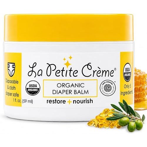 La Petite Creme Diaper Balm - Healing & Nourishing Diaper Rash Cream, 1 oz