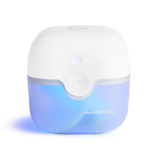 Munchkin Portable UV Sterilizer Plus, Eliminates 99.99% of Germs in 59 Seconds, Mini UV Light Sanitizer Box with Rechargeable Battery