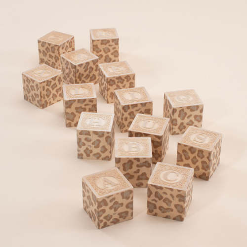 Uncle Goose Uppercase Animal Print Alphablank Blocks