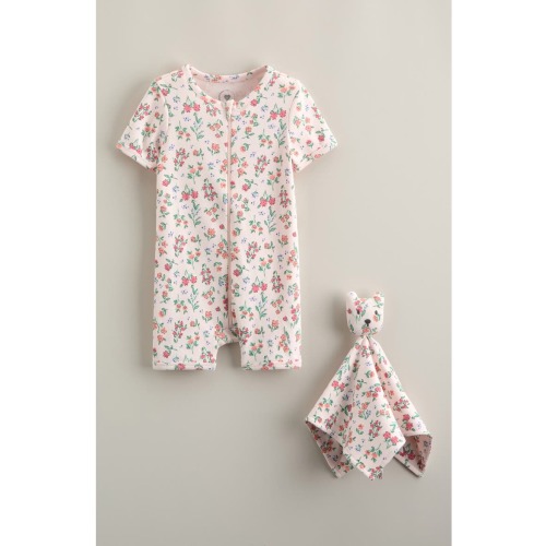 Print Romper & Lovey Set