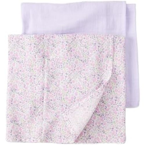 Carter's Baby 2-Pack Swaddle Blankets, Safari, One Size