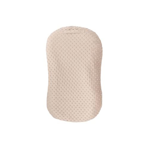 Mila Millie Water Resistant Removable Cover for Newborn Lounger | Minky Sensory Touch Slipcover for Baby Floor Seat | Premium Quality Soft Wipeable Fabric | Hypoallergenic (Sand)