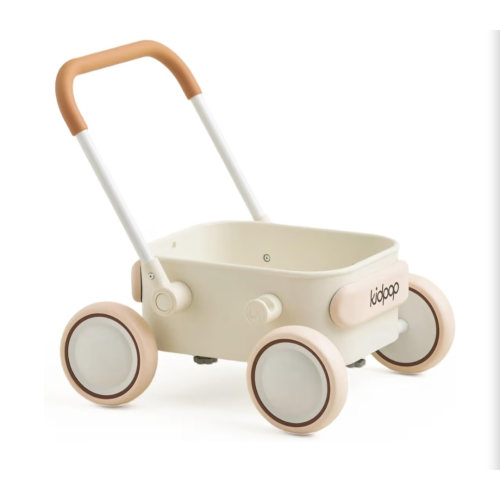 Kidpop PULA 2-in-1 Push and Pull-Along Wagon, Baby Push Walker for First Learner from 7 Month to 4 Year, One Year Birthday Gifts, Sturdy and Safe, Indoors and Outdoors (White)