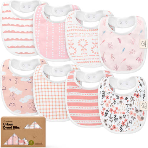 8-Pack Urban Drool Bibs Pets & Paws / One Size