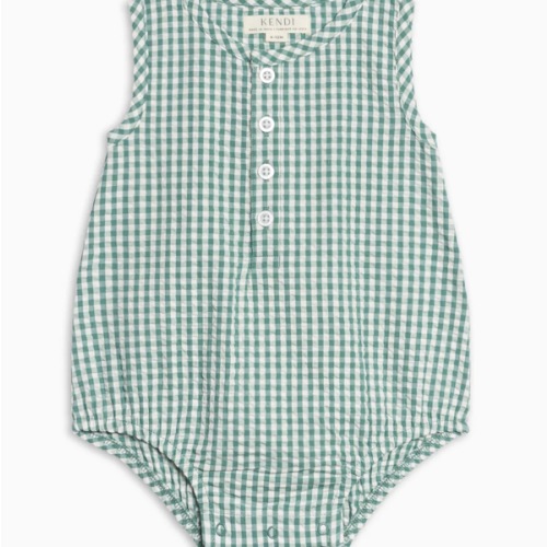 Wren Seersucker Bubble Romper
