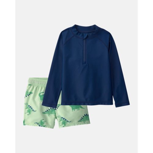 Toddler Boy 2-Piece Dinosaur Rashguard & Swim Trunk Set | Carter's