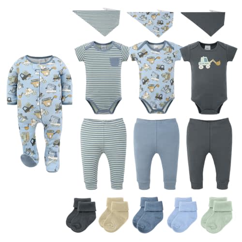 The Peanutshell 15pc Baby Clothes Set - Newborn, 3-6, 6-9 - Little Digger