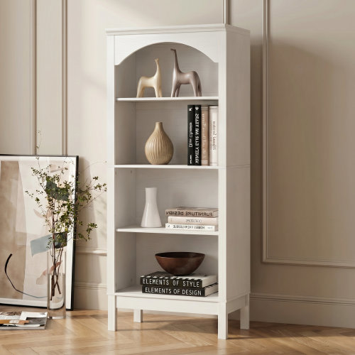 Corrigan Studio® Carson 56.3"H x 23.6"W 4-Tier Bookcase | Wayfair
