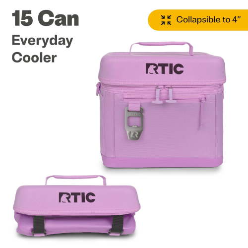 RTIC 15 Can Everyday Cooler, Insulated Soft Cooler with Collapsible Design, Lavender