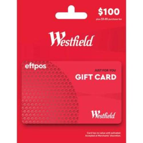 Westfield eftpos Just For You $100 Gift Card