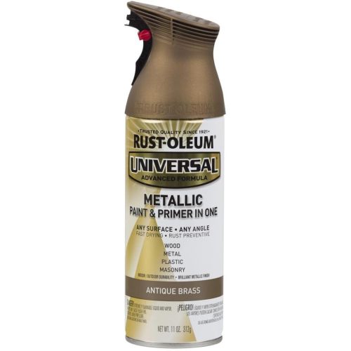 Rust-Oleum 260728 Universal All Surface Metallic Spray Paint, 11 oz, Antique Brass