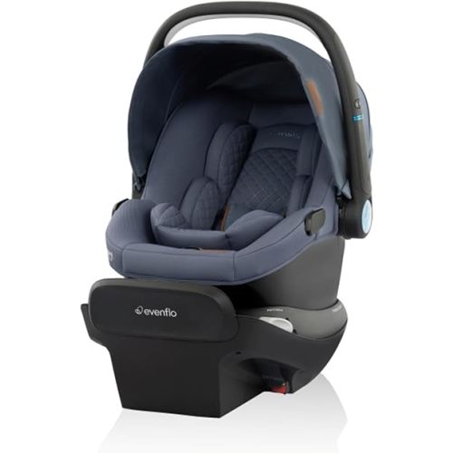 Evenflo Revolve180 LiteMax NXT Rotating Rear-Facing Lightweight Preemie and Infant Car Seat 3-30lbs. with SensorySoothe. Easy Install with Base (Flint)