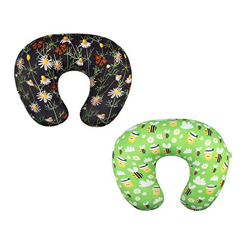 ALVABABY Stretchy Pillow Cover Soft and Comfortable 2 Pack Nursing Pillow Slip Covers Baby Gift Fits On Infant Nursing Pillow 2ET06