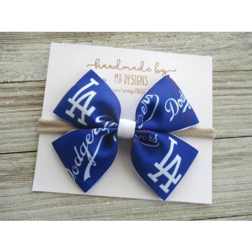 Dodgers Baby Bow, LA Dodgers, Dodgers Baby headband, Girls Dodgers Bow
