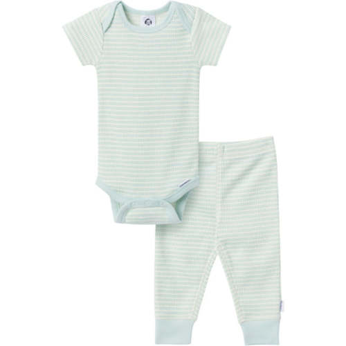 2-Piece Baby Boys Sky Blue Stripe Onesies® Bodysuit and Pants Set