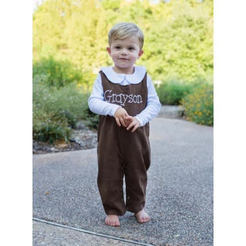 13 COLORS!!! Baby Toddler Boys Unisex Cotton Longall Romper Overall Gingham Plaid Corduroy Monogram Personalize Embroider Christmas Holiday