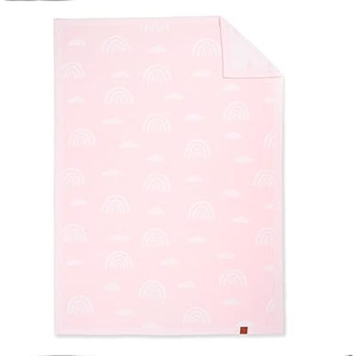 Rainbow Jacquard Baby Blanket, 30"x40" Two-Sided Breathable Throw Blanket for Boys and Girls, Newborn Infant Toddler Ideal for Gift