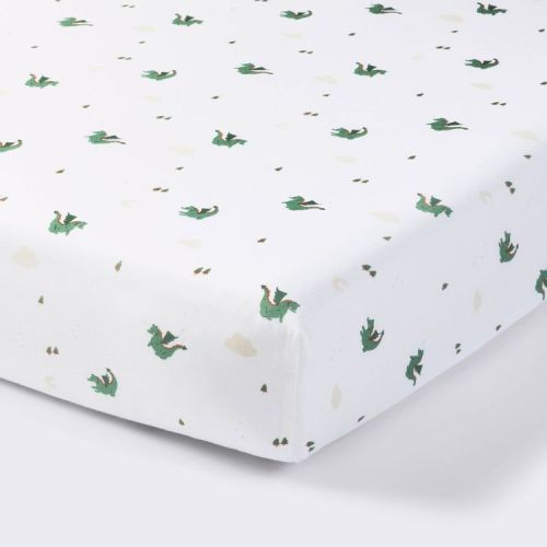 Cloud Island - Cotton Fitted Crib Sheet - Dragons