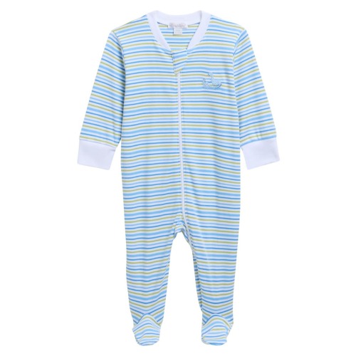 Kissy Kissy Embroidered Pima Cotton Footie | Nordstrom