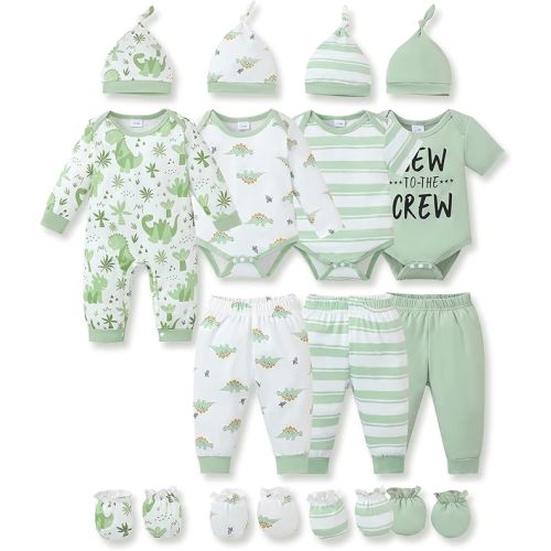 NZRVAWS Preemie Newborn Gender Neutral Baby Clothes Baby Boy Girl Clothes Infant Layette Essential Set 19 Pieces 0-18 Month