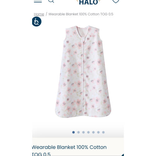 Blush Wildflower Cotton Wearable Baby Blanket XL | HALO
