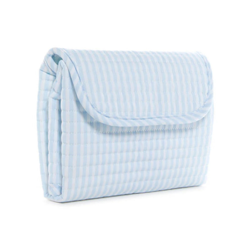 Quilted Changing Mat Pimlico Stripe Light Blue by TRVL Design | Lila & Hayes