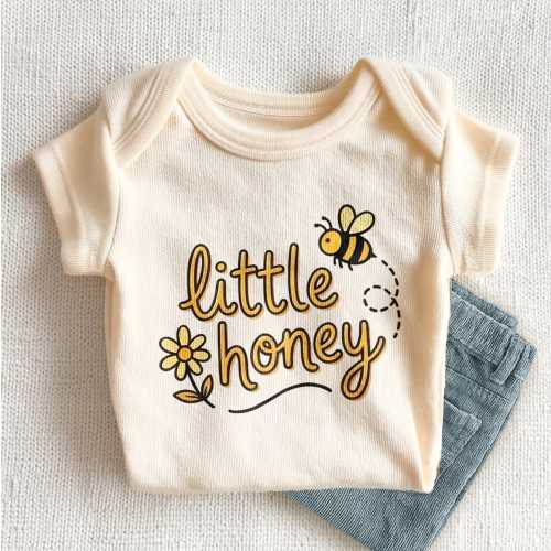 Little Honey Baby Onesie - Cute Bumble Bee Bodysuit