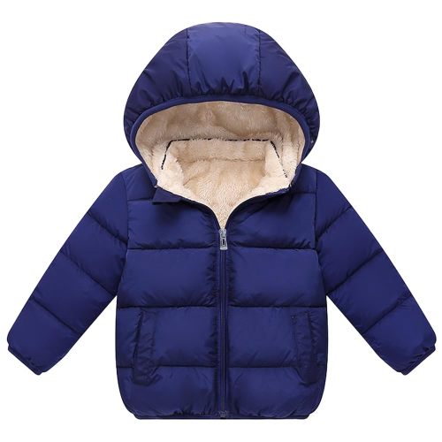 Baby Boys Thicken Winter Coat Toddler Girls Fleece Warm Hooded Jacket Clothes