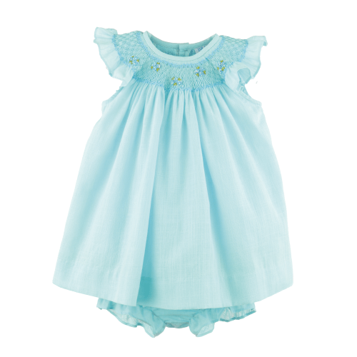 Fil a Fil Smock Bishop Turquoise