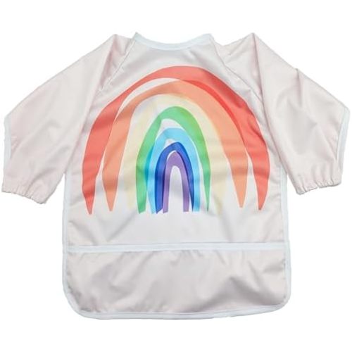 Madrona Brands Toddler Art Smock 1-3 Years | Long Sleeve Kids Waterproof Cover with Pockets | Crafts, Paint Apron, Baby Bib