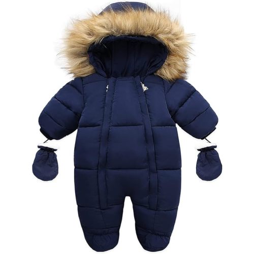 Baby Girl Winter Snowsuit Toddler Jacket Clothes For Boy Infant Jumpsuit Hoodied